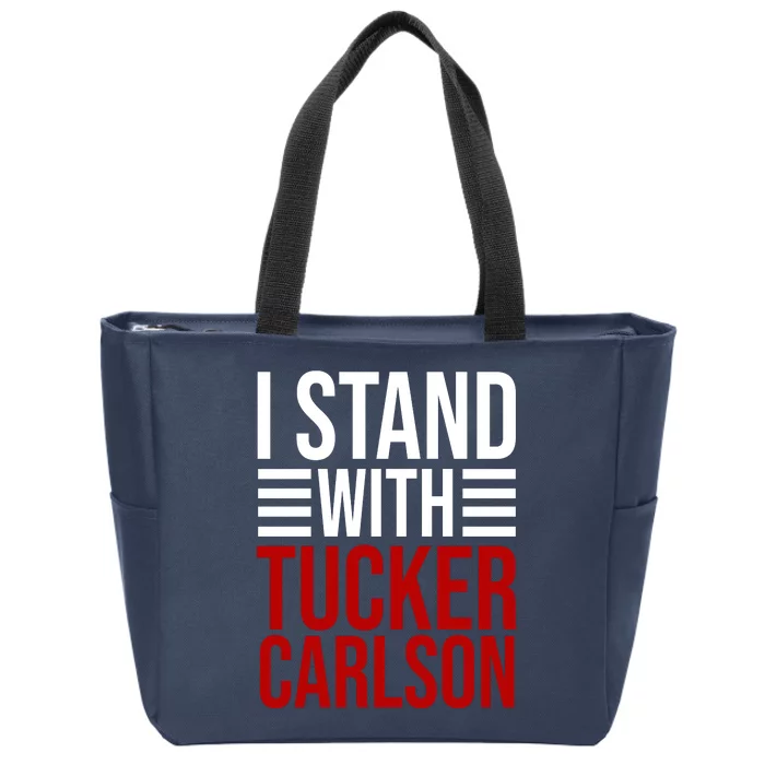 I Stand With Tucker Carlson Political Zip Tote Bag