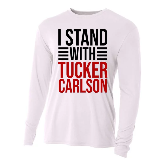 I Stand With Tucker Carlson Political Cooling Performance Long Sleeve Crew