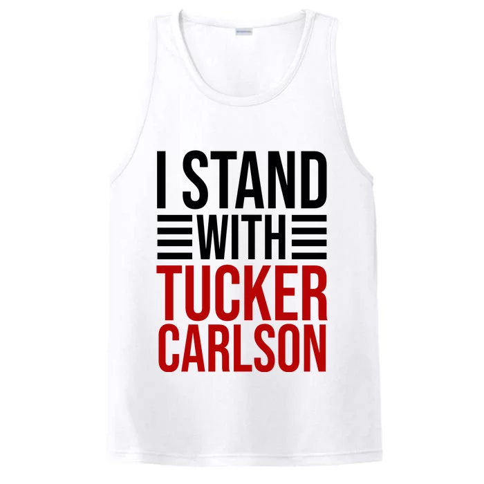 I Stand With Tucker Carlson Political Performance Tank