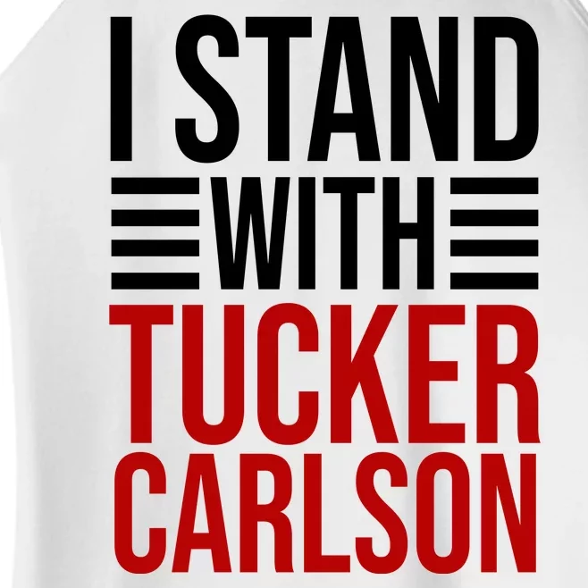 I Stand With Tucker Carlson Political Women’s Perfect Tri Rocker Tank