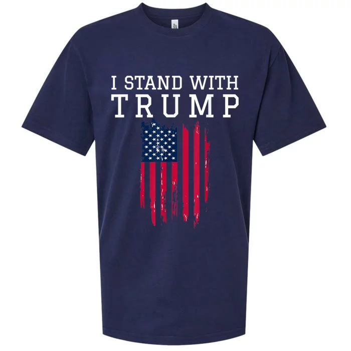 I Stand With Trump Pro Trump Supporter Vintage America Flag Sueded Cloud Jersey T-Shirt