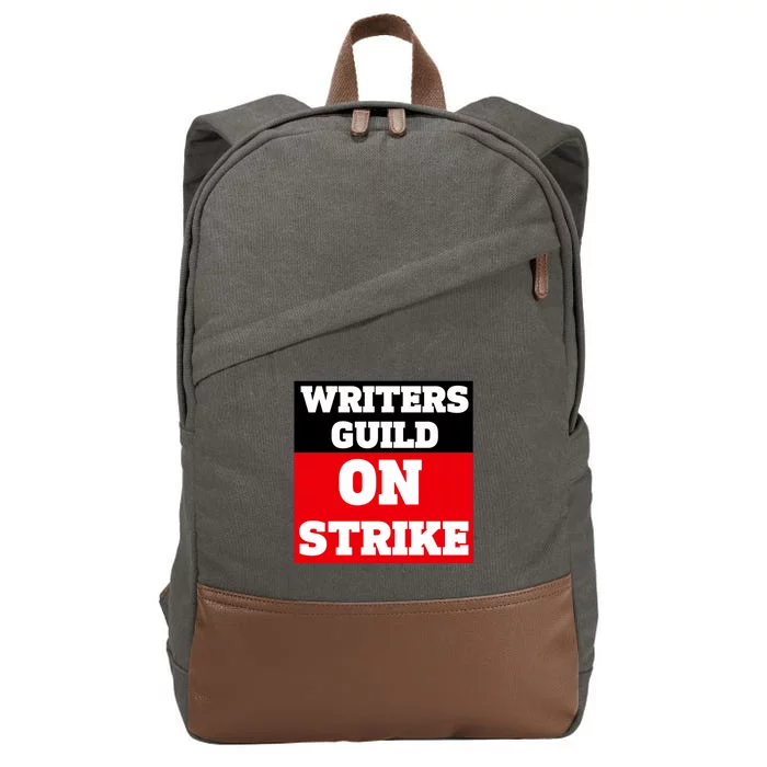 I Stand With Writers Guild On Strike Wga Strike Cotton Canvas Backpack