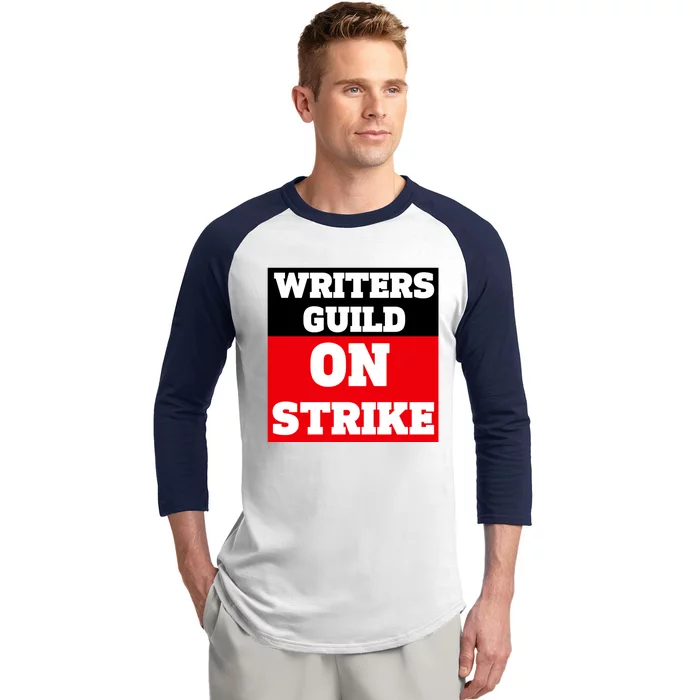 I Stand With Writers Guild On Strike Wga Strike Baseball Sleeve Shirt