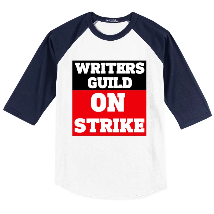 I Stand With Writers Guild On Strike Wga Strike Baseball Sleeve Shirt