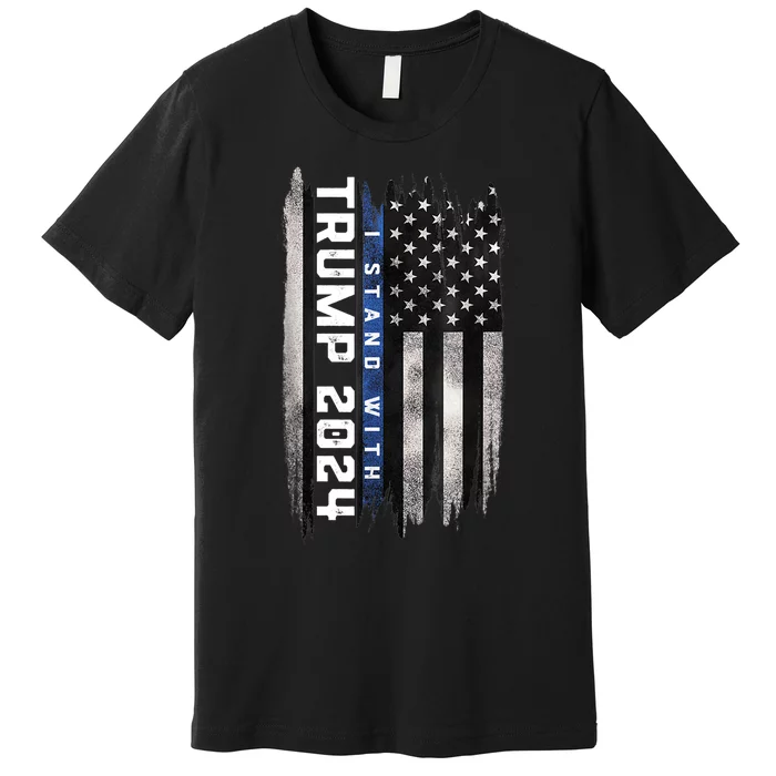 I Stand With Trump 2024 Pro Trump Supporter Anti Biden Premium T-Shirt