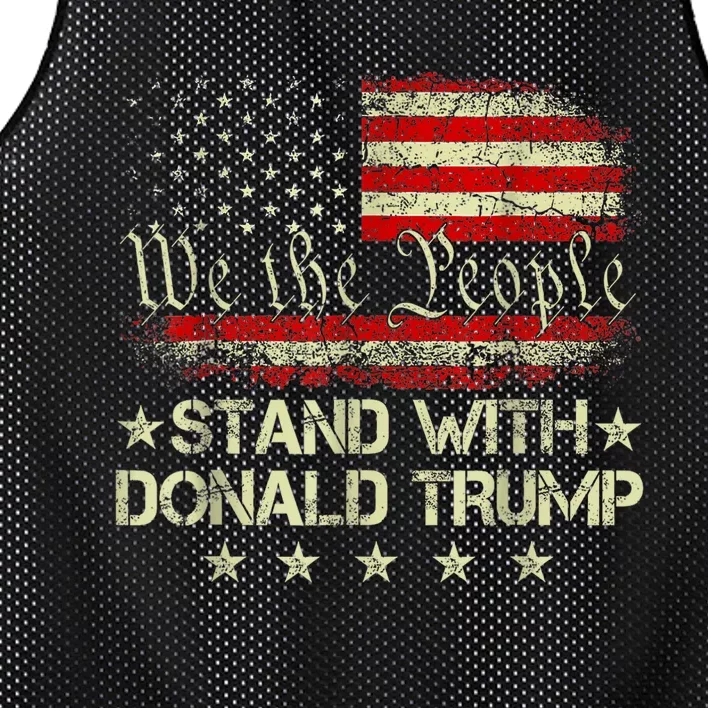 I Stand With Donald Trump 2024 Support Take America Back Mesh Reversible Basketball Jersey Tank