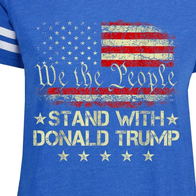 I Stand With Donald Trump 2024 Support Take America Back Enza Ladies Jersey Football T-Shirt