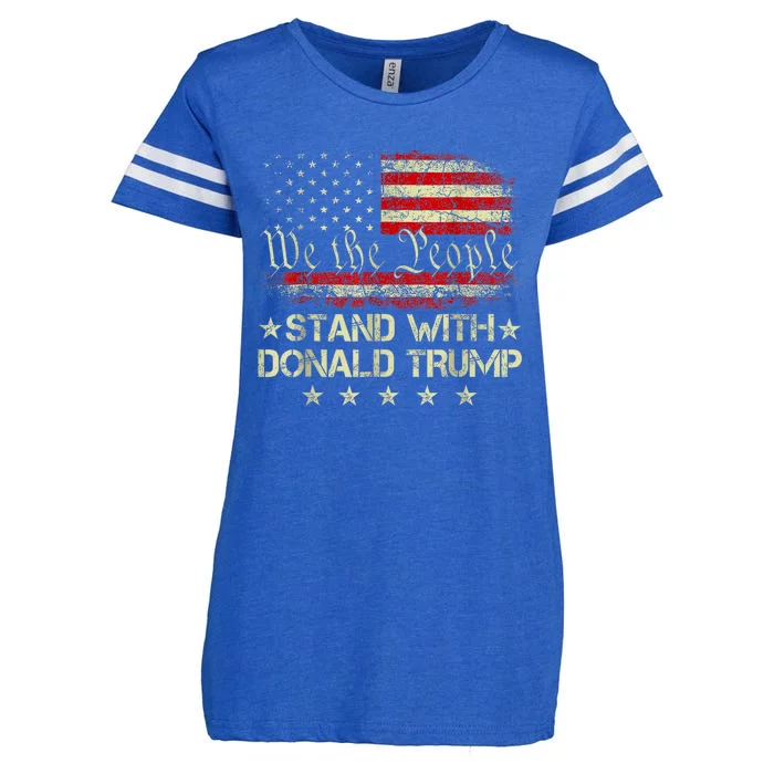 I Stand With Donald Trump 2024 Support Take America Back Enza Ladies Jersey Football T-Shirt