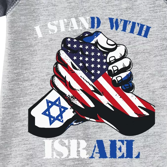 I Stand With Israel Support Israel Love Israeli Brotherhood Infant Baby Jersey Bodysuit