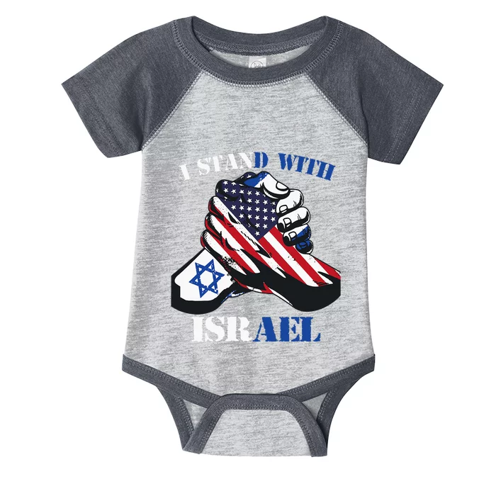 I Stand With Israel Support Israel Love Israeli Brotherhood Infant Baby Jersey Bodysuit