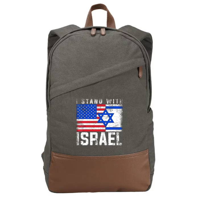 I Stand With Israel Cotton Canvas Backpack