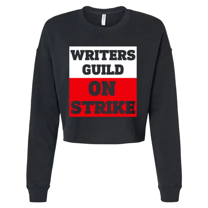 I Stand With Writers Guild On Strike Wga Strike Cropped Pullover Crew