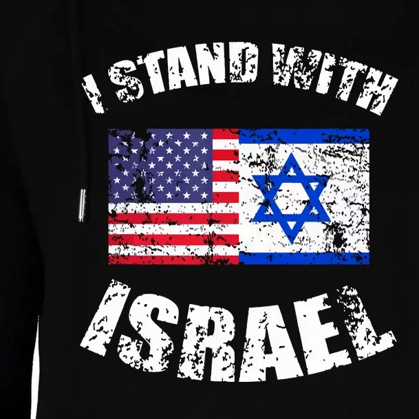 I Stand With Israel Womens Funnel Neck Pullover Hood