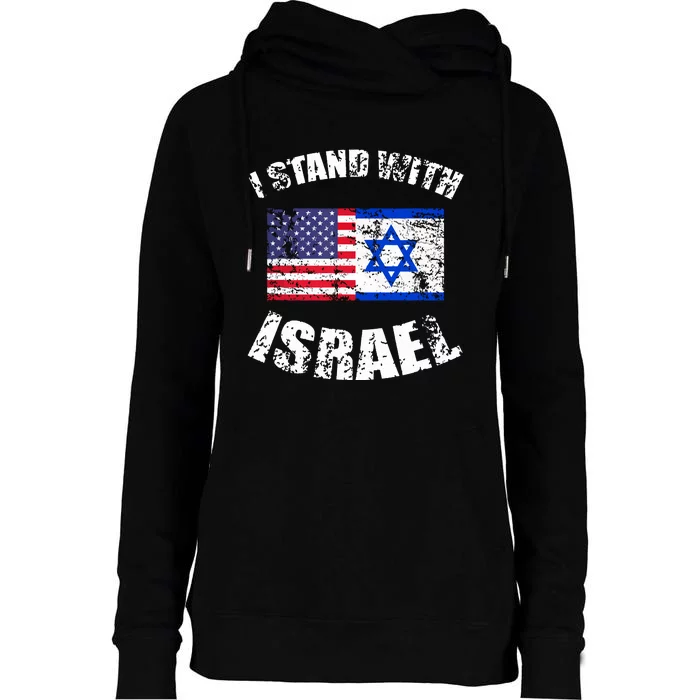 I Stand With Israel Womens Funnel Neck Pullover Hood