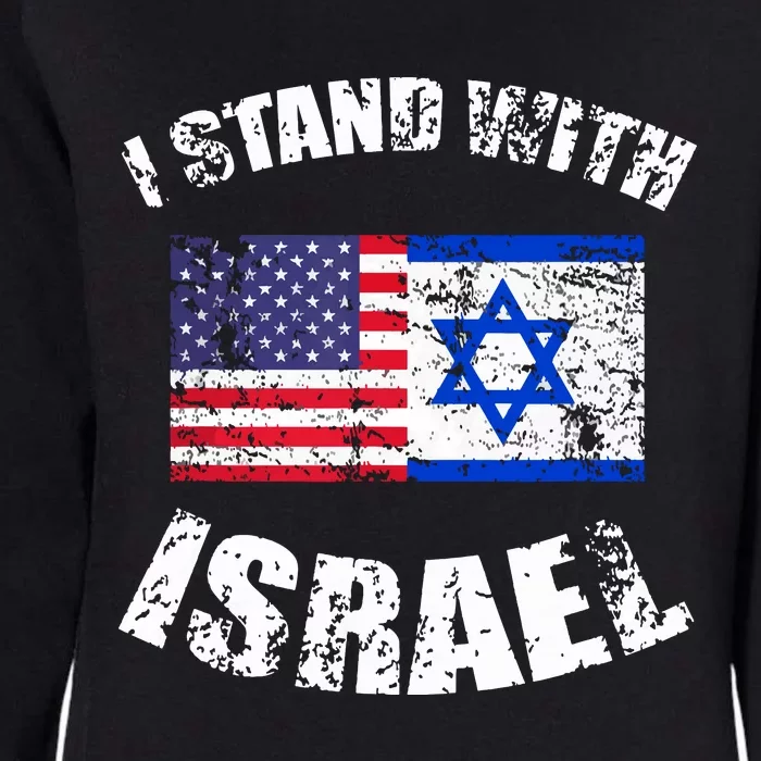 I Stand With Israel Womens California Wash Sweatshirt