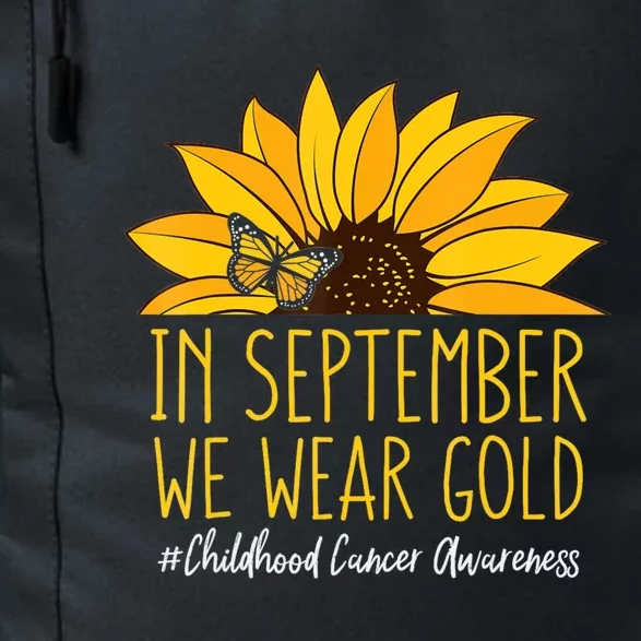 In September Wear Gold Childhood Cancer Awareness Sunflower Daily Commute Backpack