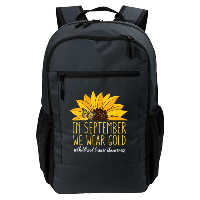 In September Wear Gold Childhood Cancer Awareness Sunflower Daily Commute Backpack