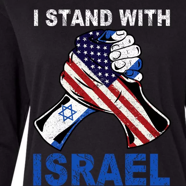 I Stand With Israel Support Israel Love Israeli Brotherhood Womens Cotton Relaxed Long Sleeve T-Shirt