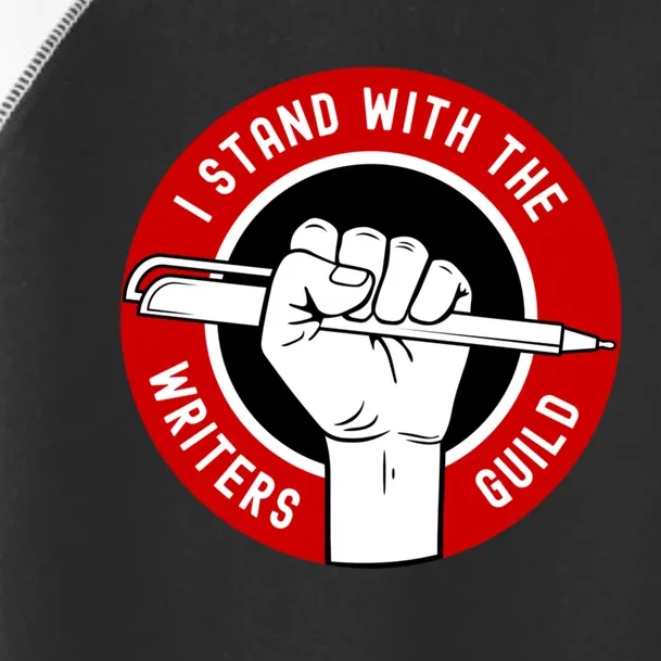 I Stand With Writers Guild On Strike Wga Strike Toddler Fine Jersey T-Shirt