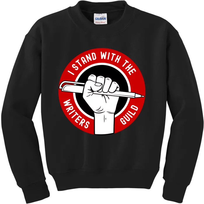 I Stand With Writers Guild On Strike Wga Strike Kids Sweatshirt