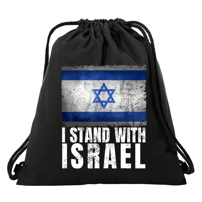 I Stand With Israel Shirts Jewish Gifts Heritage Israeli Flag Drawstring Bag