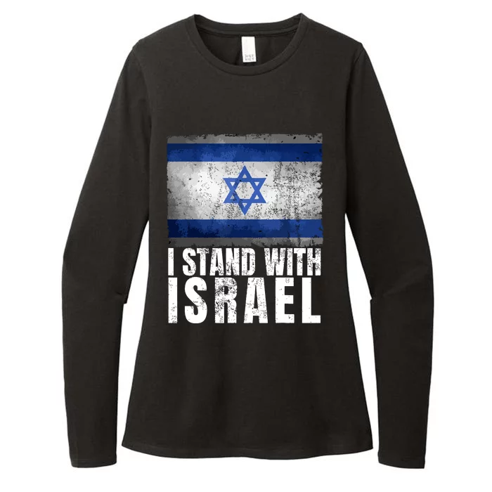 I Stand With Israel Shirts Jewish Gifts Heritage Israeli Flag Womens CVC Long Sleeve Shirt