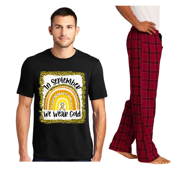 In September We Wear Gold Rainbow Childhood Cancer Awareness Pajama Set