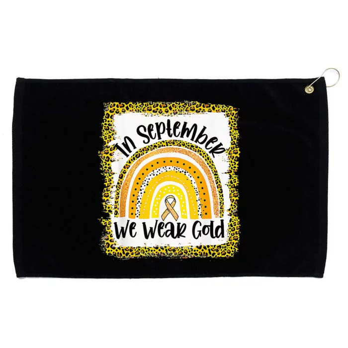 In September We Wear Gold Rainbow Childhood Cancer Awareness Grommeted Golf Towel