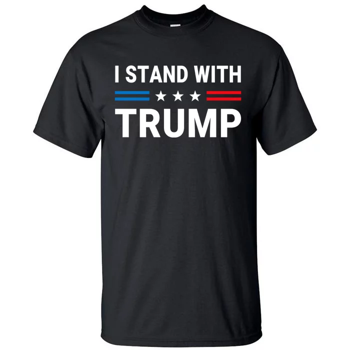 I Stand With Trump US Flag Support Trump 2024 Vintage Tall T-Shirt