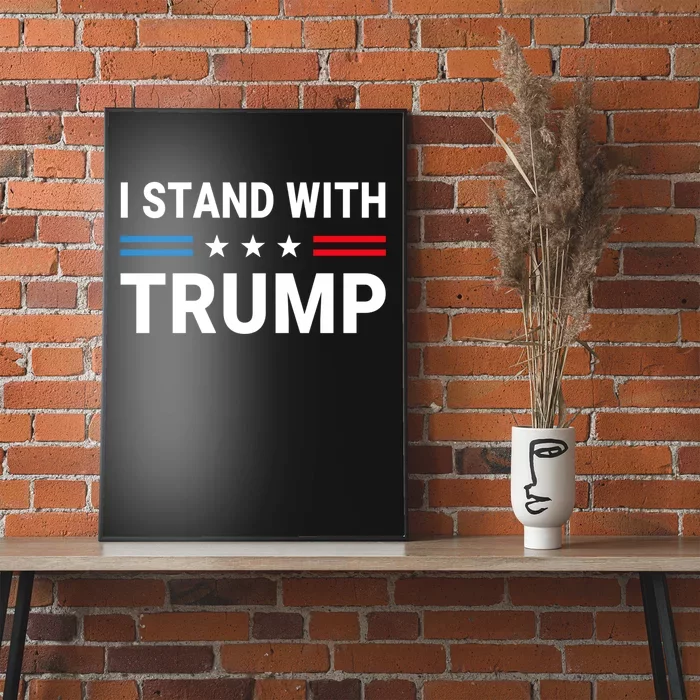 I Stand With Trump US Flag Support Trump 2024 Vintage Poster