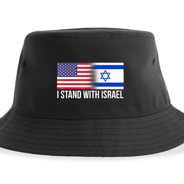 I Stand With Israel Usa Israeli Flag Jewish Sustainable Bucket Hat