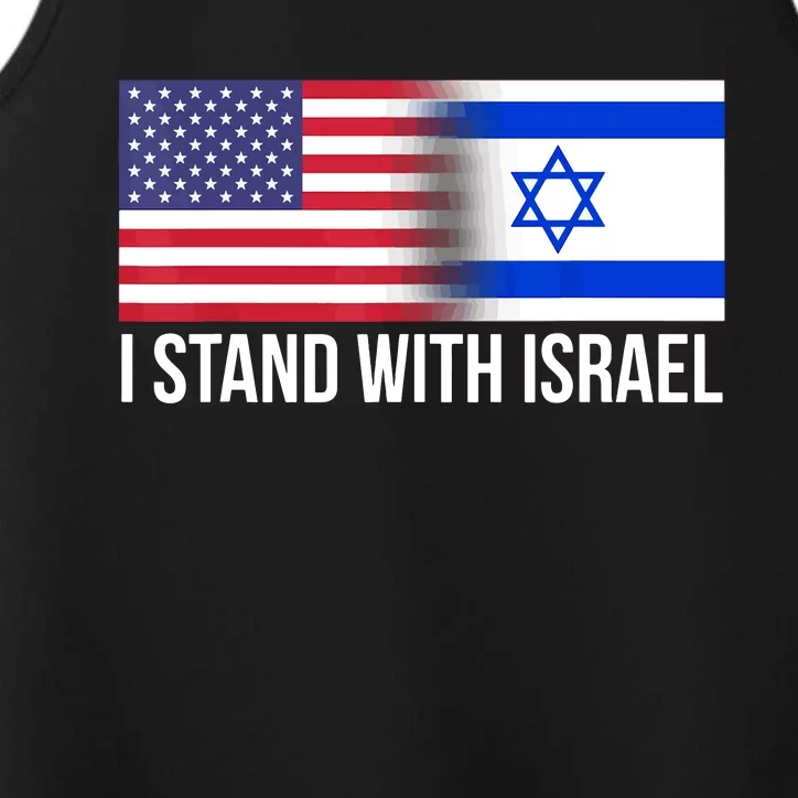 I Stand With Israel Usa Israeli Flag Jewish Performance Tank