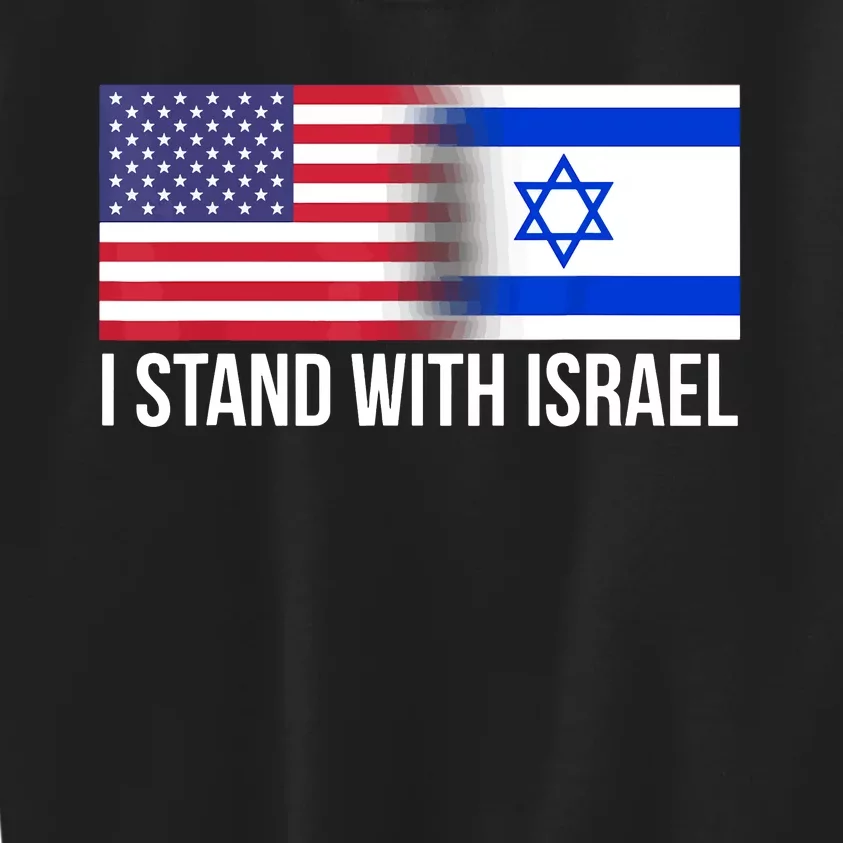 I Stand With Israel Usa Israeli Flag Jewish Kids Sweatshirt