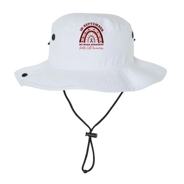 In September We Wear Burgundy Rainbow Sickle Cell Awareness Legacy Cool Fit Booney Bucket Hat