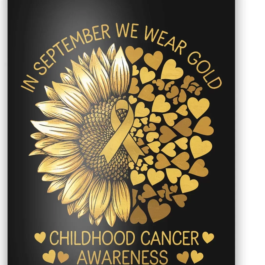 In September We Wear Gold Childhood Cancer Awareness Poster