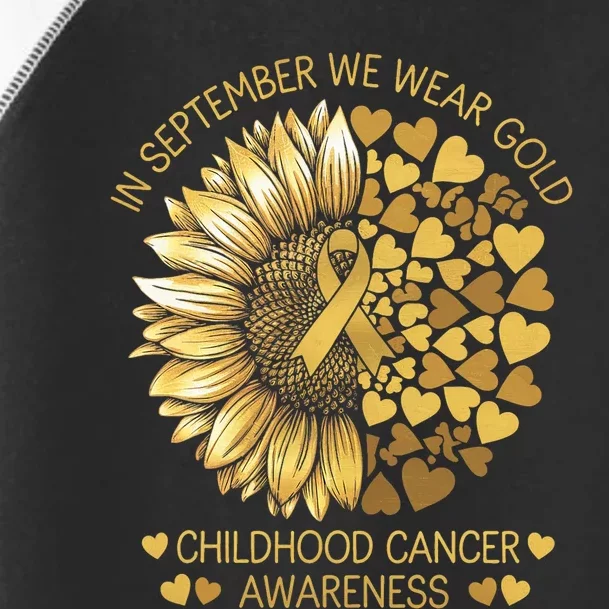 In September We Wear Gold Childhood Cancer Awareness Toddler Fine Jersey T-Shirt