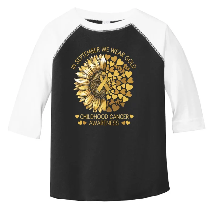 In September We Wear Gold Childhood Cancer Awareness Toddler Fine Jersey T-Shirt