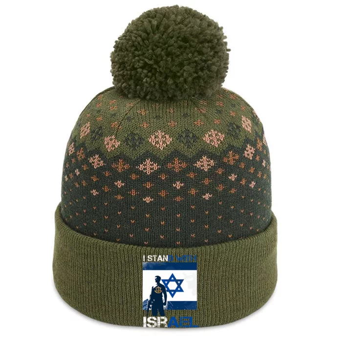 I Stand With Israel Support Israel Love Israeli Idf The Baniff Cuffed Pom Beanie