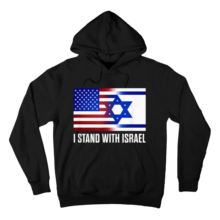 I Stand With Israel Patriotic T shirt USA and Israel Flag Hoodie