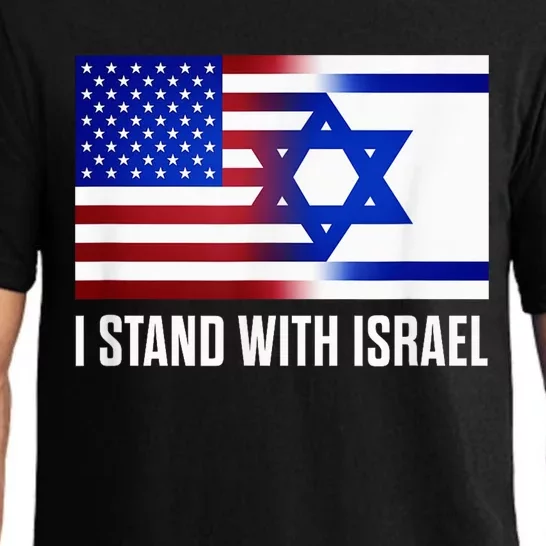 I Stand With Israel Patriotic T shirt USA and Israel Flag Pajama Set