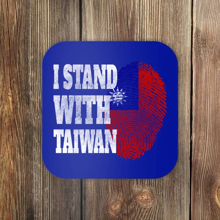 I Stand With Taiwan Taiwanese Flag Support Taiwan Funny Gift Coaster