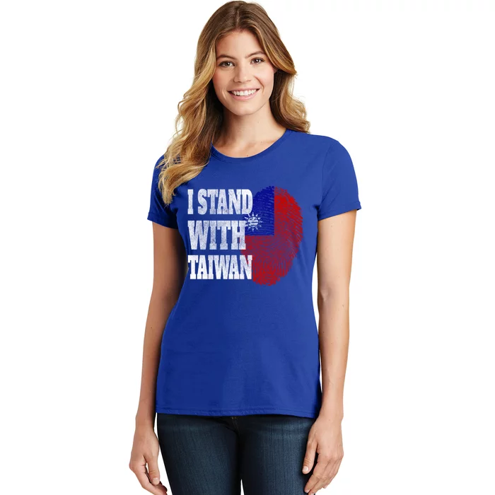 I Stand With Taiwan Taiwanese Flag Support Taiwan Funny Gift Women's T-Shirt