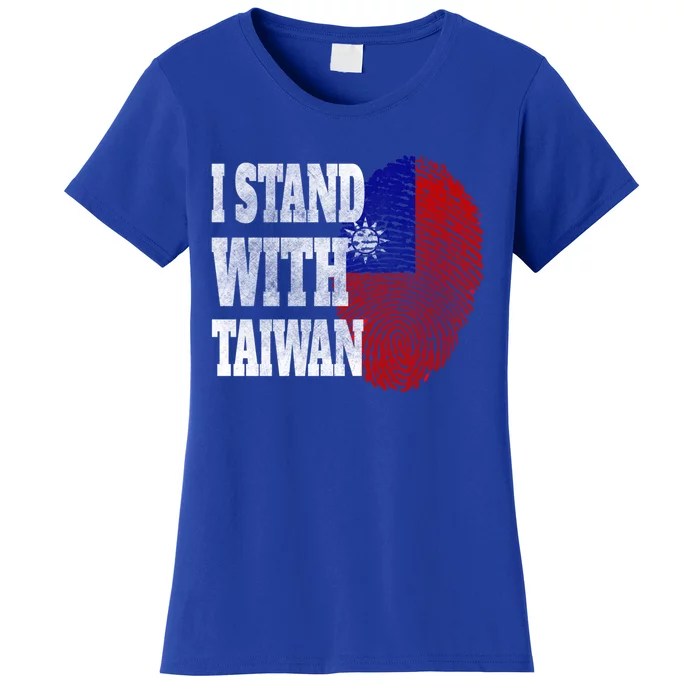 I Stand With Taiwan Taiwanese Flag Support Taiwan Funny Gift Women's T-Shirt