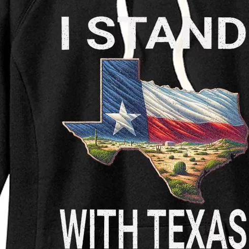 I Stand With Texas I Support Texas Women's Fleece Hoodie