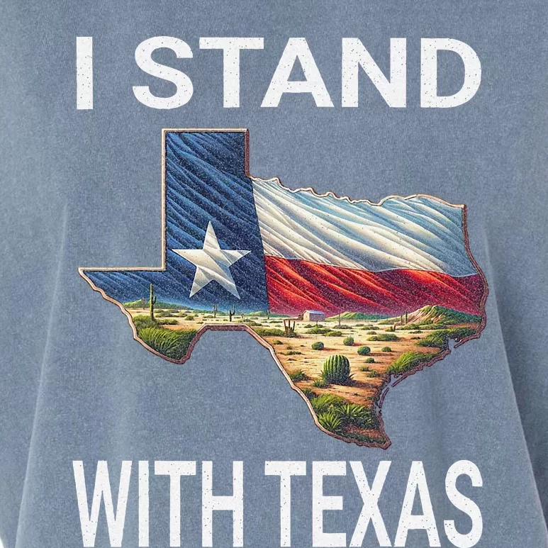 I Stand With Texas I Support Texas Garment-Dyed Women's Muscle Tee