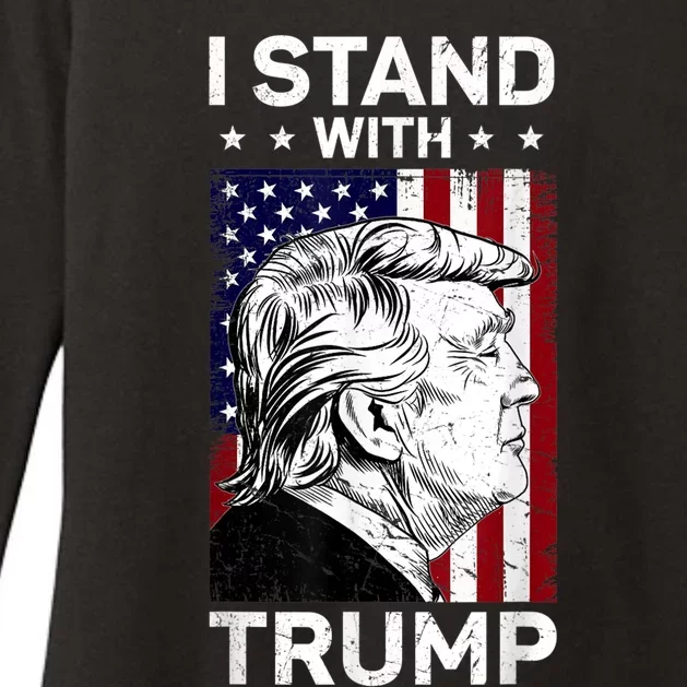 I Stand With Trump Pro Trump Free Trump Womens CVC Long Sleeve Shirt