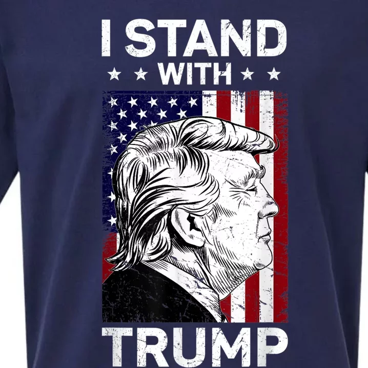 I Stand With Trump Pro Trump Free Trump Sueded Cloud Jersey T-Shirt