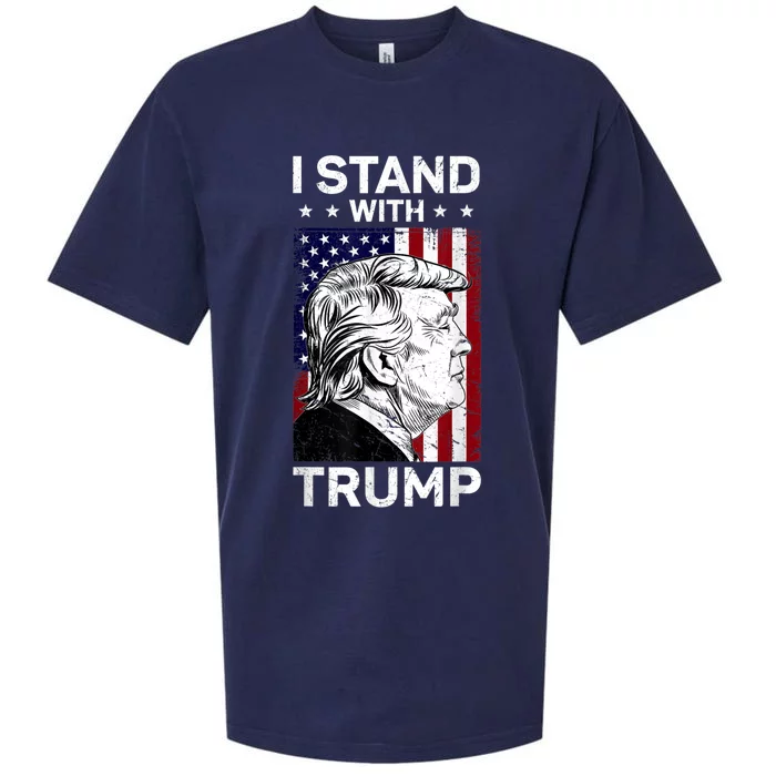 I Stand With Trump Pro Trump Free Trump Sueded Cloud Jersey T-Shirt