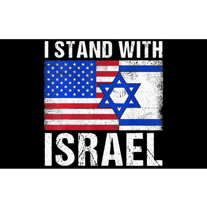 I Stand With Israel Patriotic T shirt USA and Israel Flag Bumper Sticker