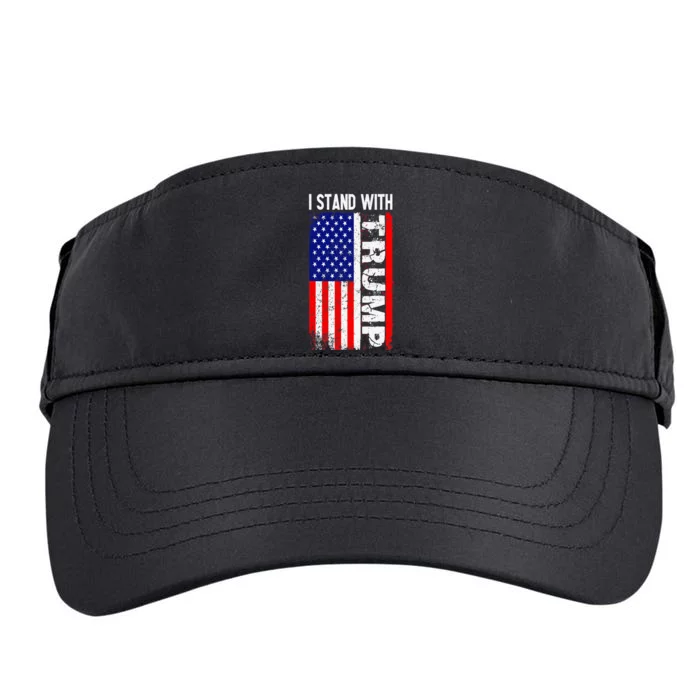 I Stand With President Trump Pro Trump Supporter Anti Biden Adult Drive Performance Visor